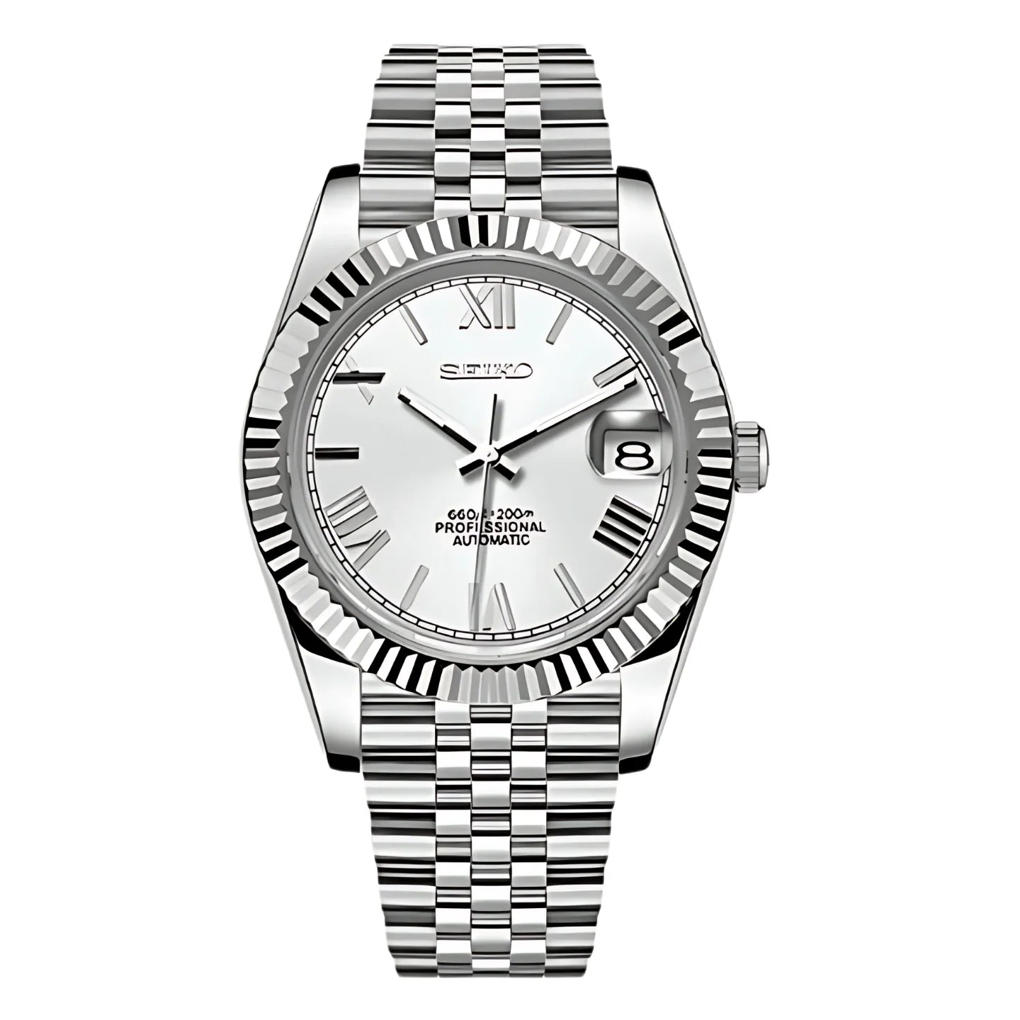 Seiko Datejust Mod WHITE ROMAN