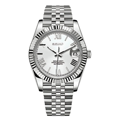 Seiko Datejust Mod WHITE ROMAN