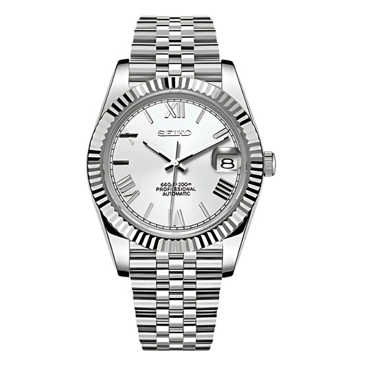 Seiko Datejust Mod WHITE ROMAN