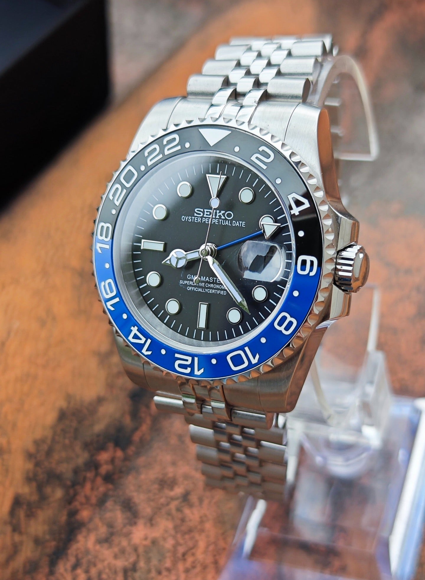 Seiko Mod GMT BATMAN