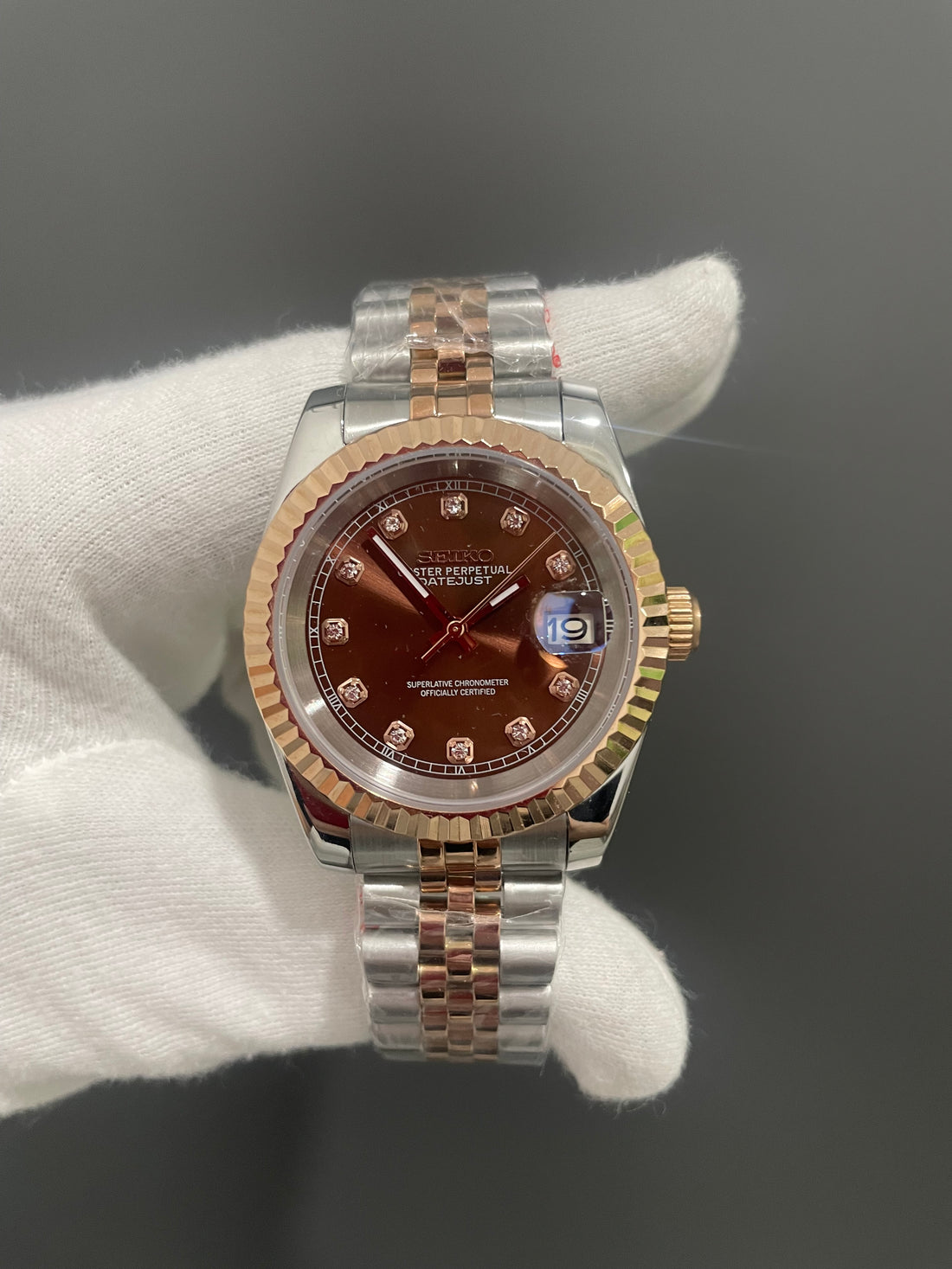 Seiko Mod Datejust CHOCOLATE DIAMONDS