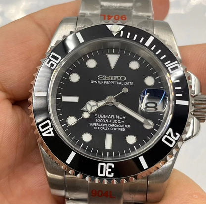 Seiko Mod SUBMARINER BLACK