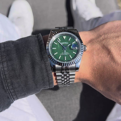 Seiko Mod Datejust GREEN MOTIF