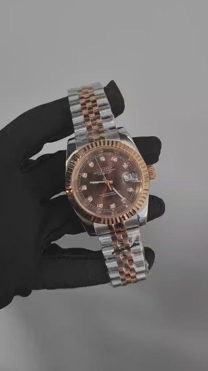 Seiko Mod Datejust CHOCOLATE DIAMONDS